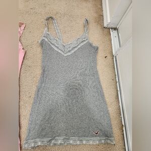 Hollister Heather Gray Lace Chemise